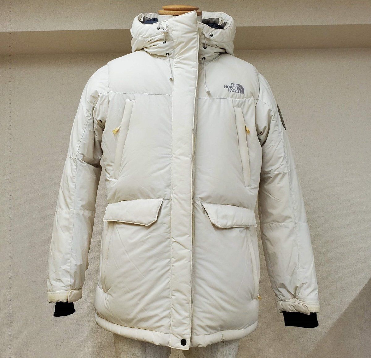 THE NORTH FACE ノースフェイス VOSTOK ボストーク ダウンジャケット パーカ ヌプシ レディース L-XLサイズ アイボリー 極暖 04 fg0708-1-5拍卖