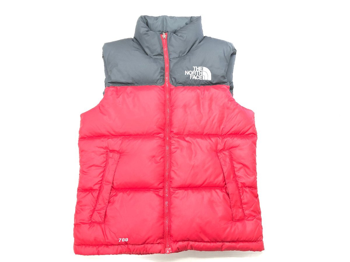 【THE NORTH FACE】700フィル ヌプシ ダウンベスト レッド×チャコールグレー XSサイズ メンズ・レディース兼用 fa1025-1拍卖