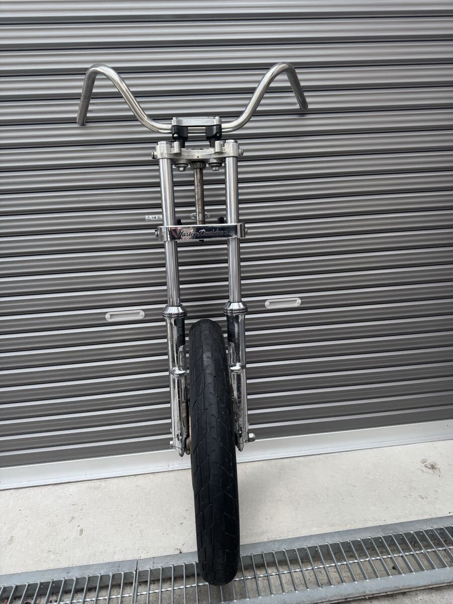 70s当時物H-D純正 ショベル FXE スーパーグライド フロントフォーク トリプルツリー ステム ホイール ローター周り ショベル ナロー 拍卖