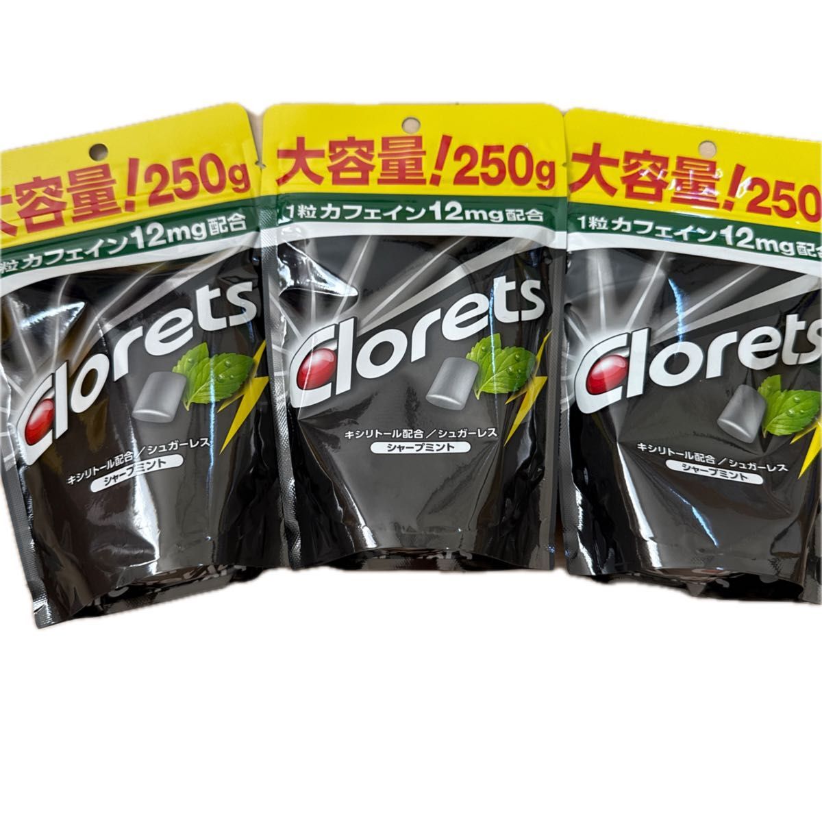 即決 クロレッツ 250g 3袋 シャープミント 大容量 ガム拍卖