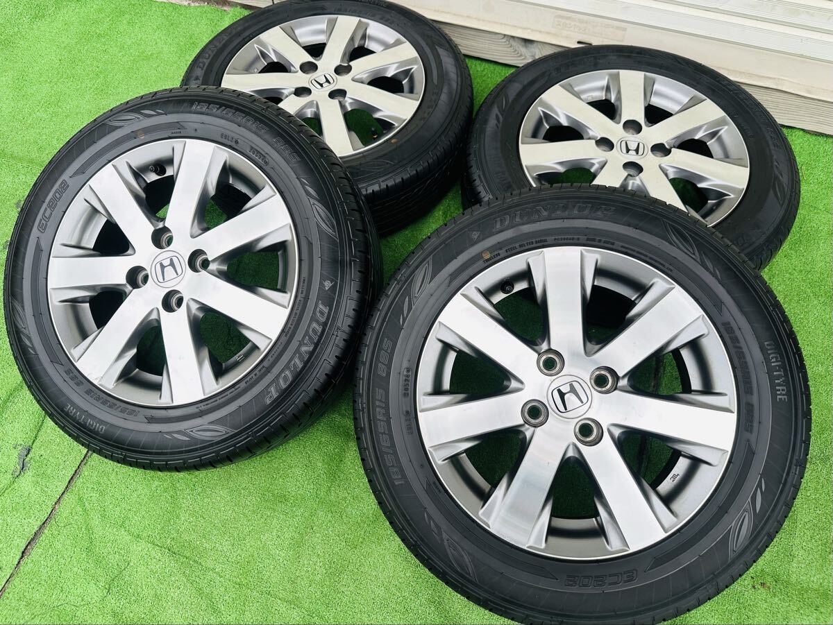 ★山あり★ホンダ 純正 フリード フィット インサイト アルミ ホイール 4本 15×5.5J +50 PCD100 15インチ 185/65R15 エアウェイブ 2024年拍卖