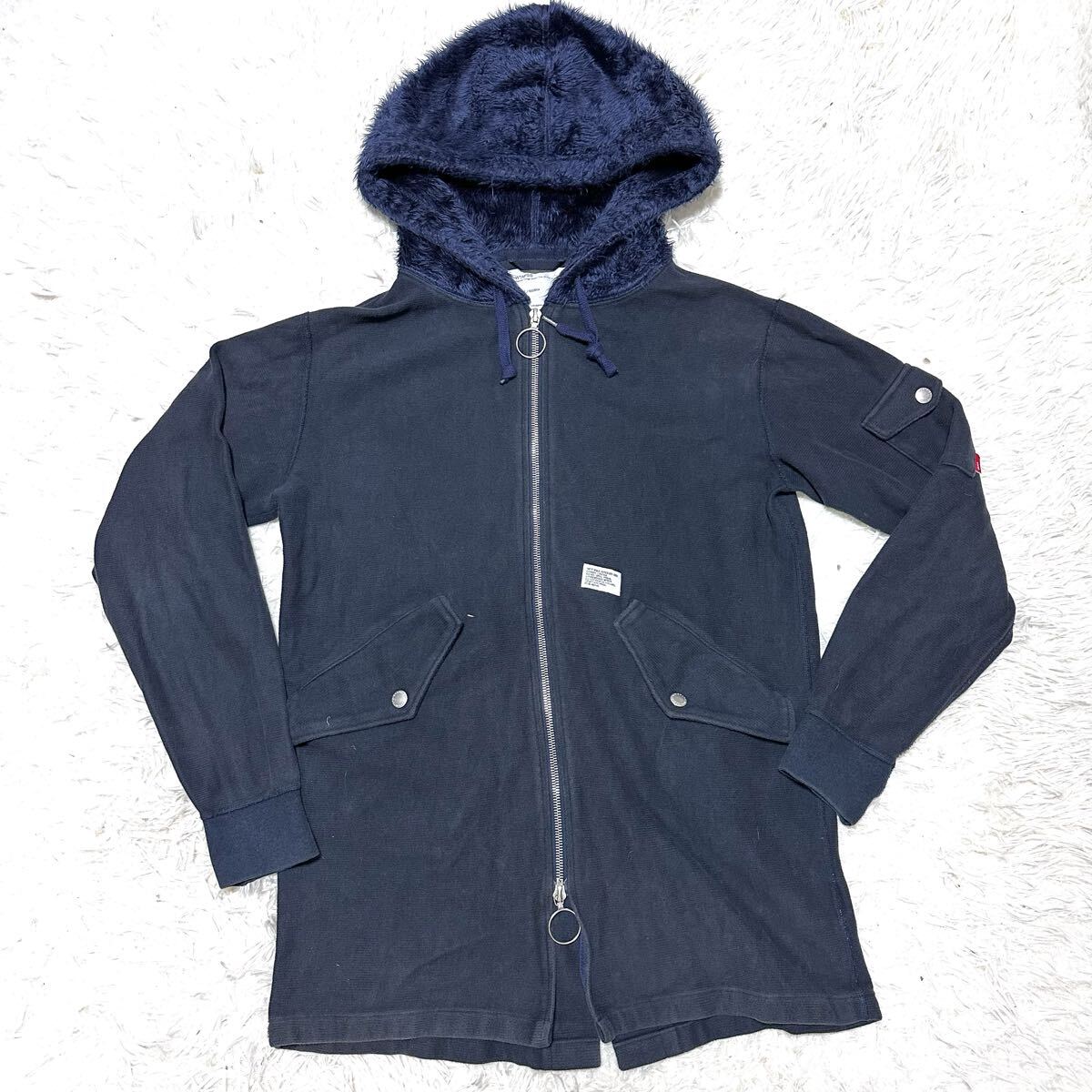 WTAPS Medic Zip Hoodie ボアフードパーカー ネイビーS拍卖