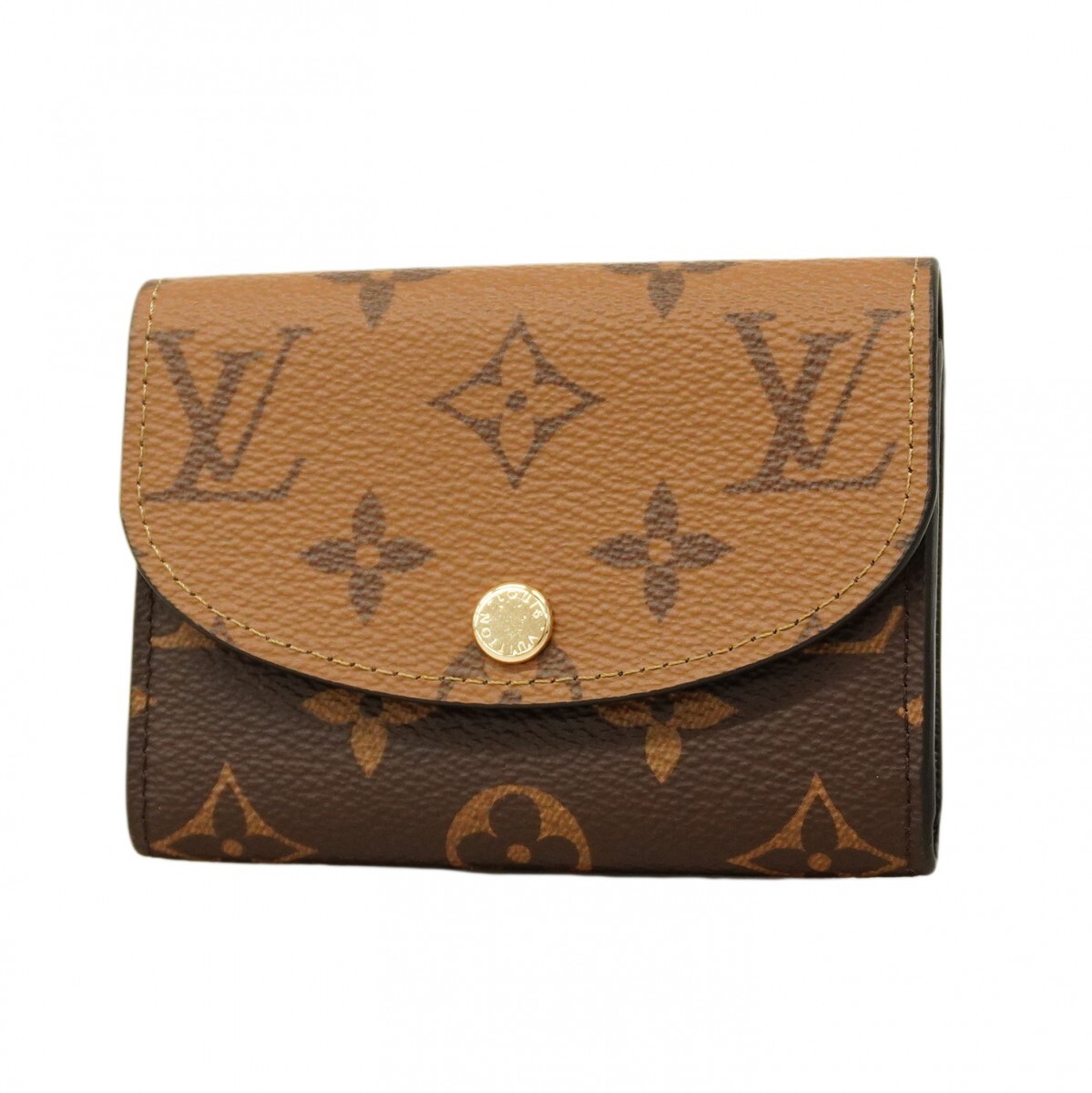 ★最終価格【5mc3108】ルイヴィトン コインケース モノグラム・リバース ポルトモネロザリ M82333 ブラウン【中古】レディース拍卖