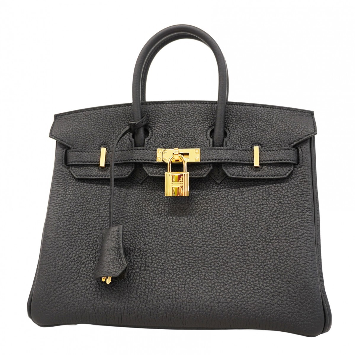 【5ob0441-g-h】エルメス ハンドバッグ バーキン25 トゴ ブラック ゴールド金具 K刻印【中古】レディース拍卖