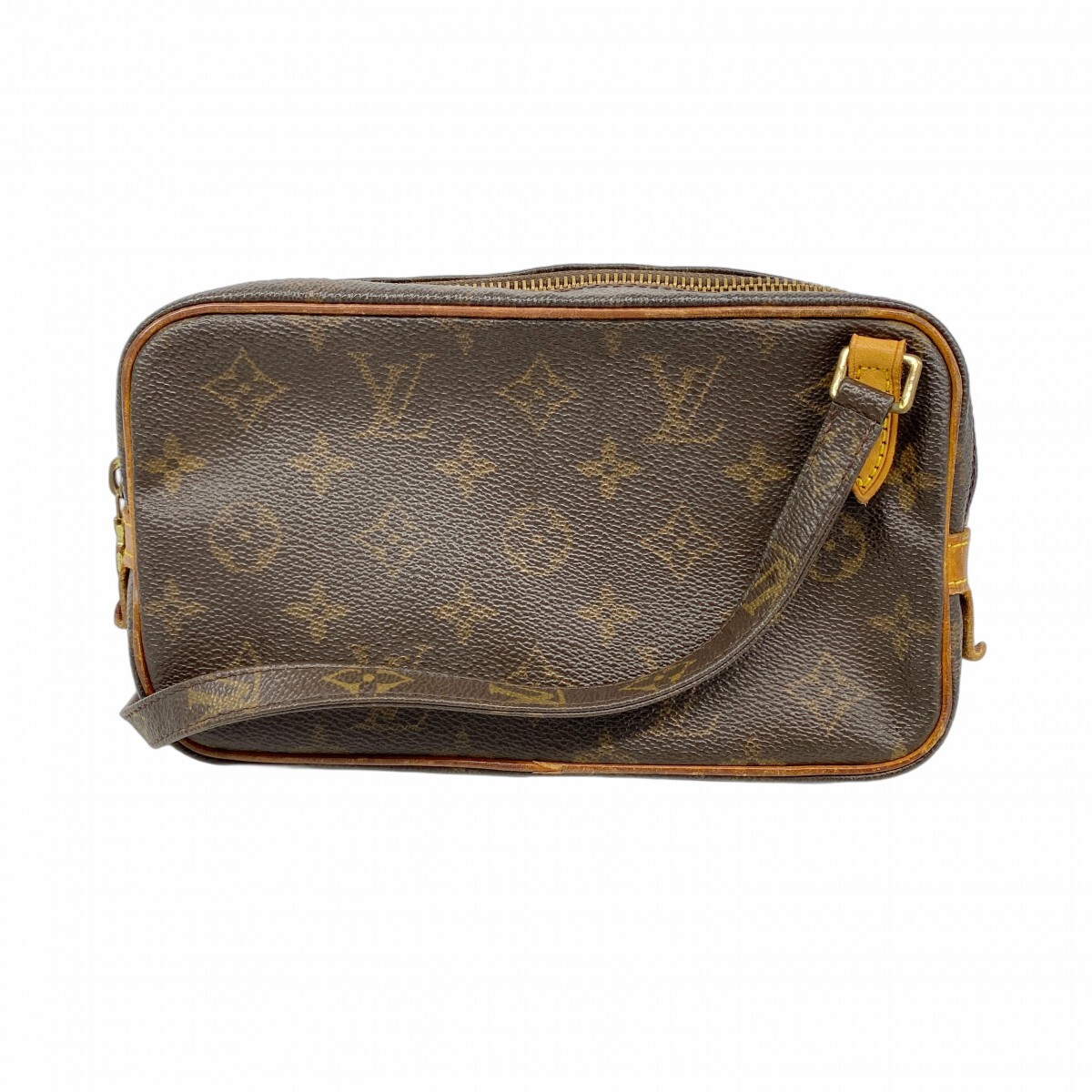 【5me6103】ルイヴィトン ショルダーバッグ モノグラム ポシェットマルリーバンドリエール M51828 ブラウン【中古】レディース拍卖