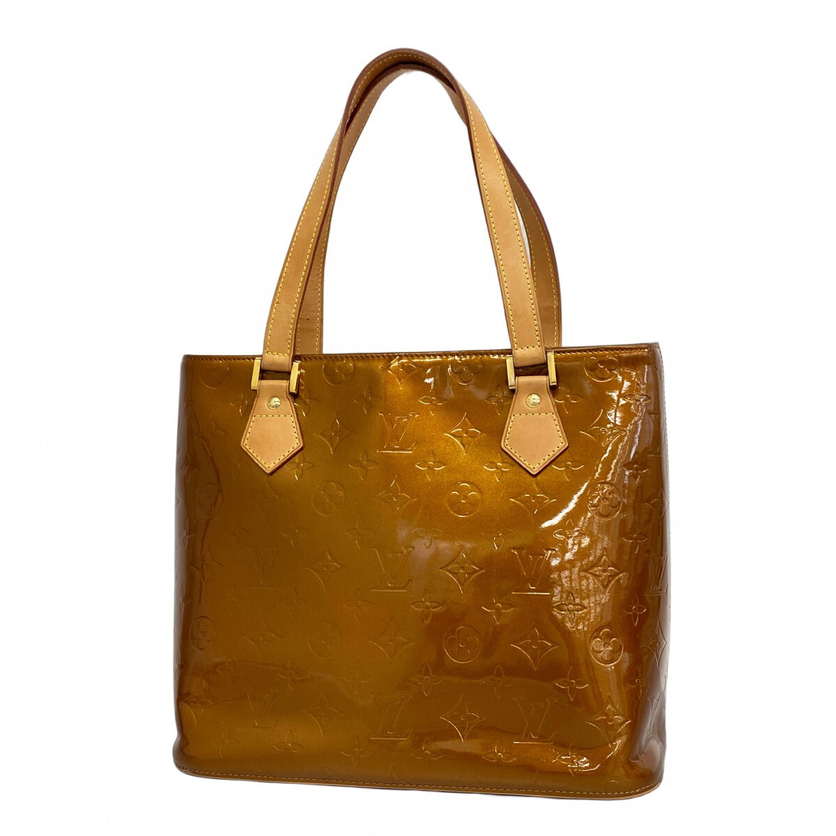 ★最終価格★SALE【5mb2359-h】ルイヴィトン トートバッグ ヴェルニ ヒューストン M91122 ブロンズ【中古】レディース拍卖