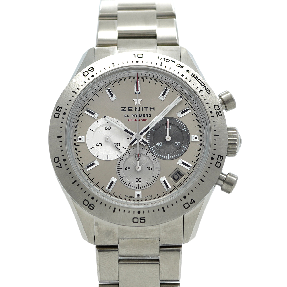 ★最終価格★SALE【5wwm0122】ゼニス エル・プリメロ 95.3100.3600 シルバー文字盤【中古】腕時計 メンズ拍卖