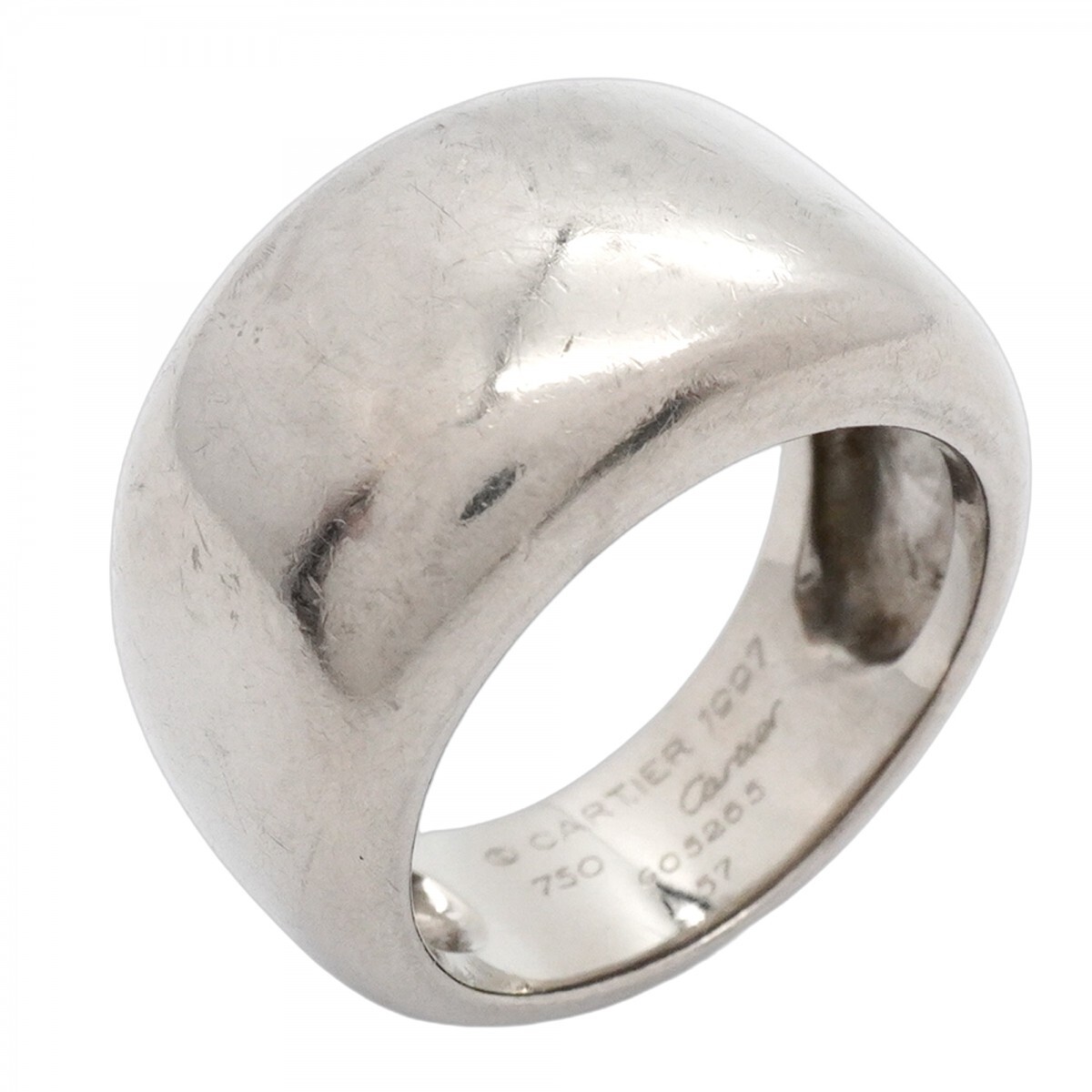 ★SALE【5jmb0225】カルティエ リング ヌーベルバーグ K18WG ホワイトゴールド #57【中古】メンズ拍卖