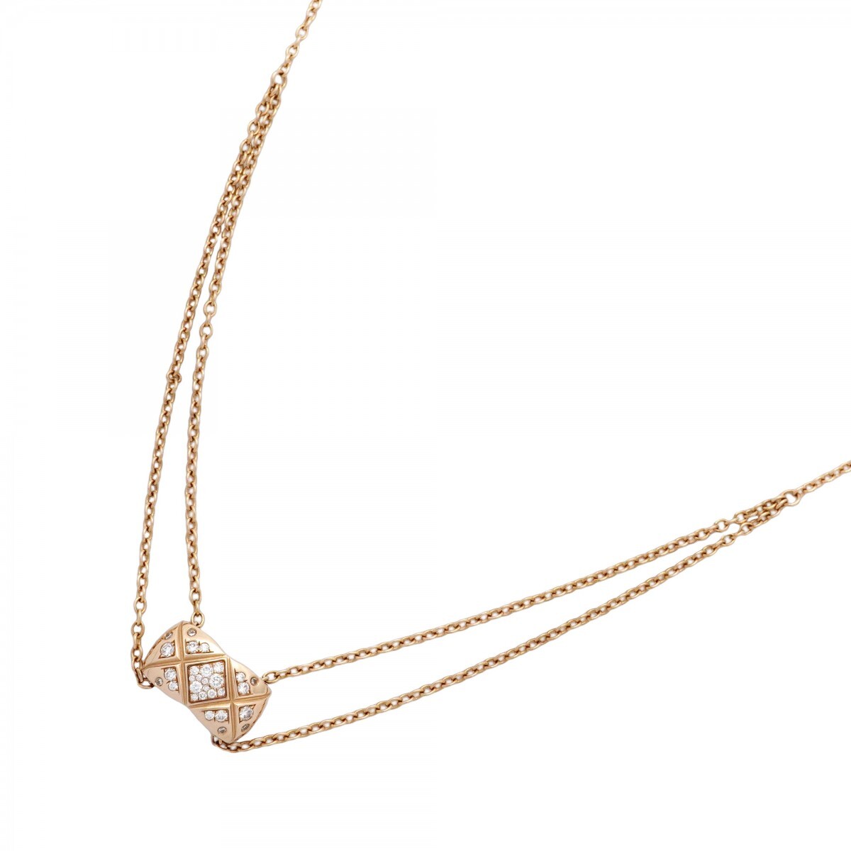 ★最終価格★SALE【5jmb1012-1】シャネル ネックレス ココクラッシュ/ベージュゴールド K18PG ピンクゴールド ダイヤモンド拍卖