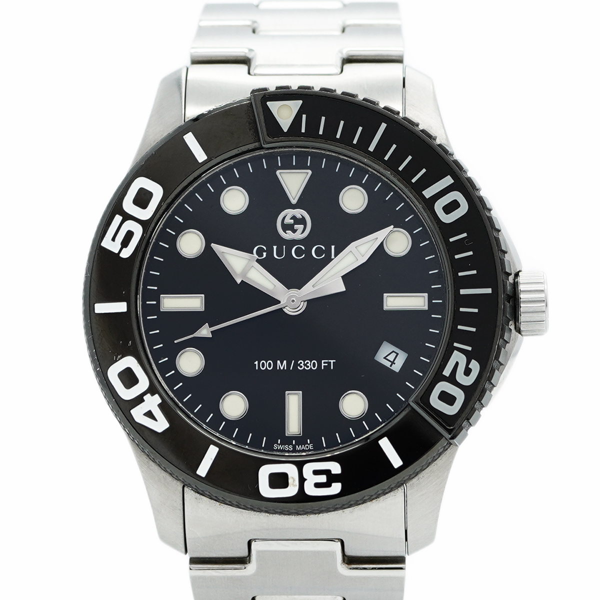 ★最終価格★SALE【5wwm0089】グッチ ダイバーズ 126.2 黒文字盤【中古】腕時計 メンズ拍卖