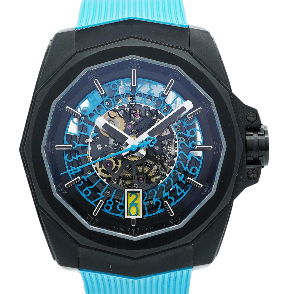 【5wwo0017】コルム アドミラル エーシーワン 45 A082/03688 スケルトン文字盤【中古】腕時計 メンズ拍卖