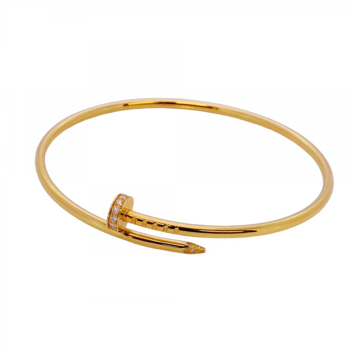 ★最終価格★SALE【5jmb0021】カルティエ バングル ジュストアンクル K18YG イエローゴールド ダイヤモンド【中古】レディース拍卖