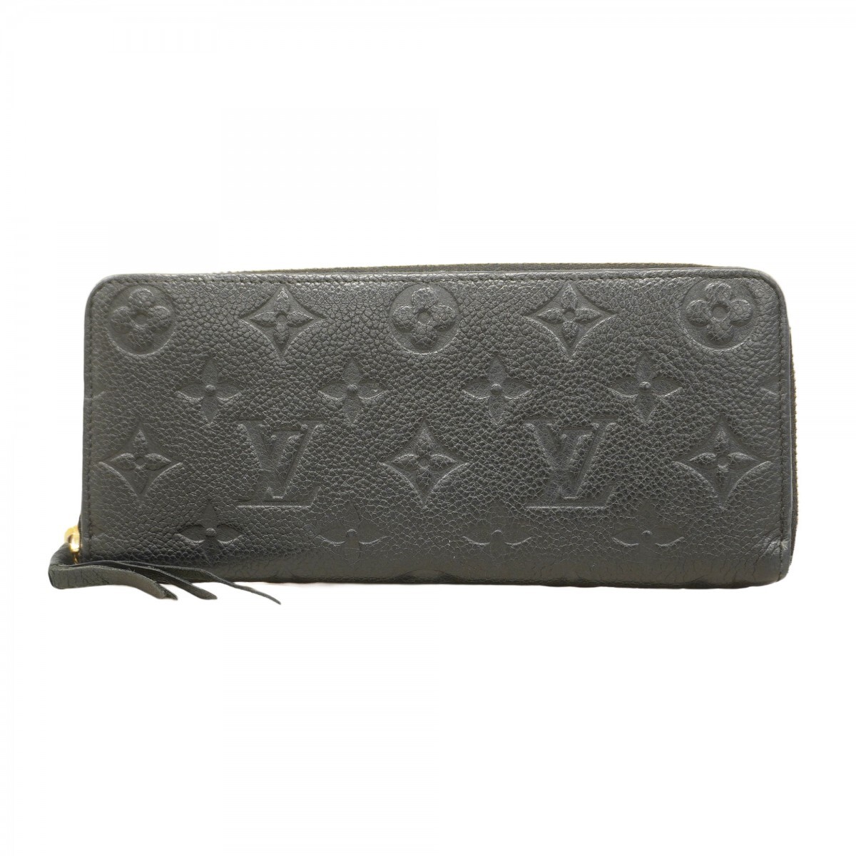 ★最終価格【5mc2429-h】ルイヴィトン 長財布 モノグラム・アンプラント ポルトフォイユクレマンス M60171 ノワール【中古】レディース拍卖