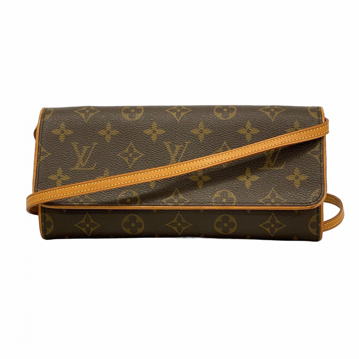 【5ob0366】ルイヴィトン ショルダーバッグ モノグラム ポシェットツインGM M51852 ブラウン【中古】レディース拍卖