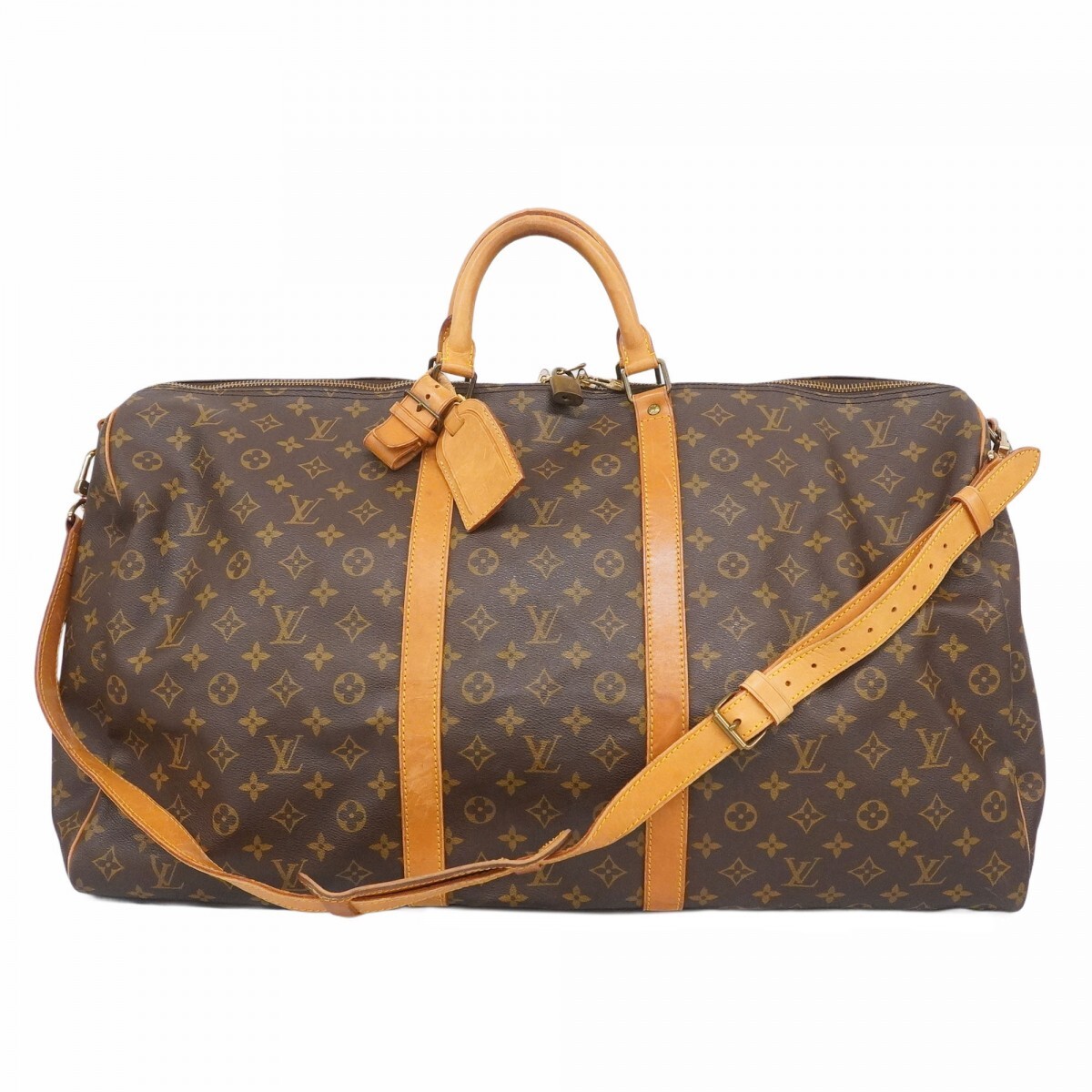 【5ob0404】ルイヴィトン ボストンバッグ モノグラム キーポルバンドリエール60 M41412 ブラウン【中古】メンズ レディース ユニセックス拍卖