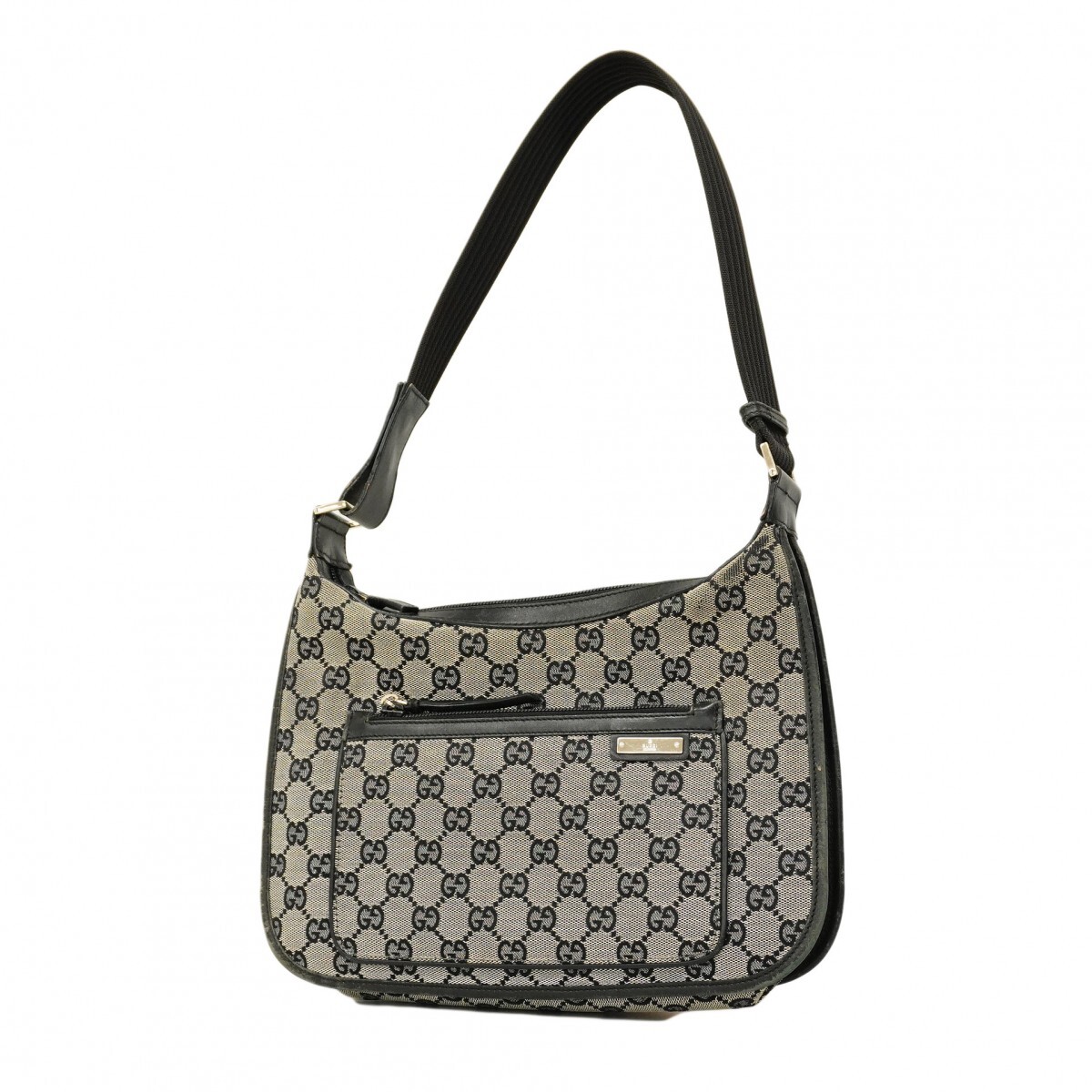 ★最終価格★SALE【5mc3070】グッチ ショルダーバッグ GGキャンバス 001 4198 キャンバス ブラック ベージュ シャンパンゴールド金具拍卖