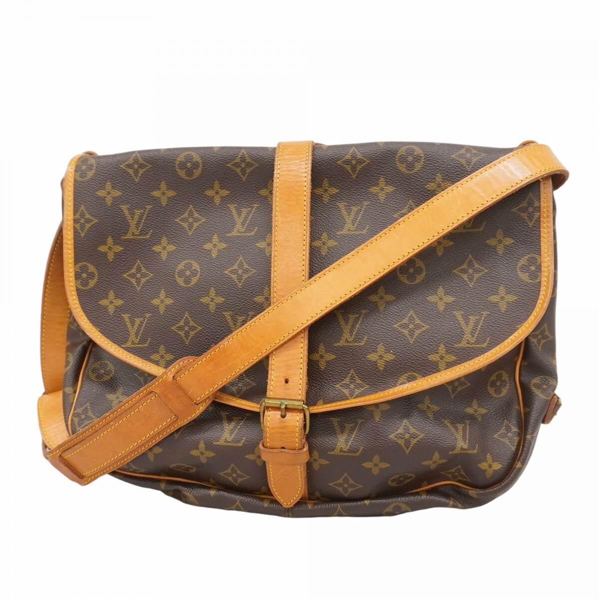 ★最終価格【5mc2953】ルイヴィトン ショルダーバッグ モノグラム ソミュール35 M42254 ブラウン【中古】メンズ レディース ユニセックス拍卖