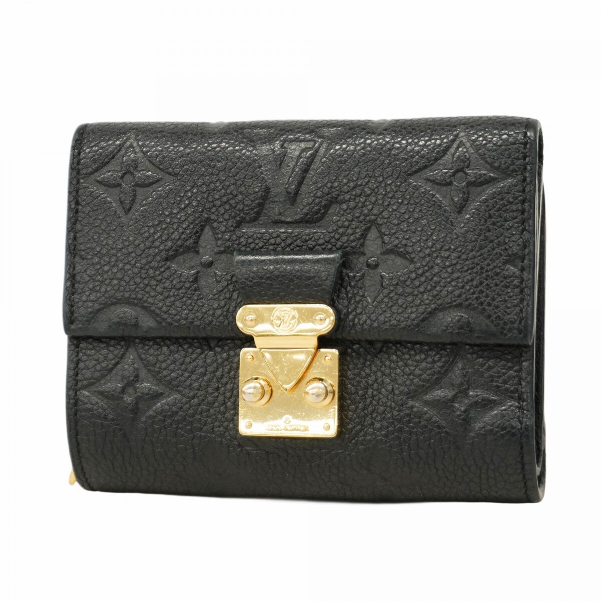 ★最終価格【5mc3240-h】ルイヴィトン 三つ折り財布 モノグラム・アンプラント ポルトフォイユメティス M80880 ノワール【中古】レディース拍卖