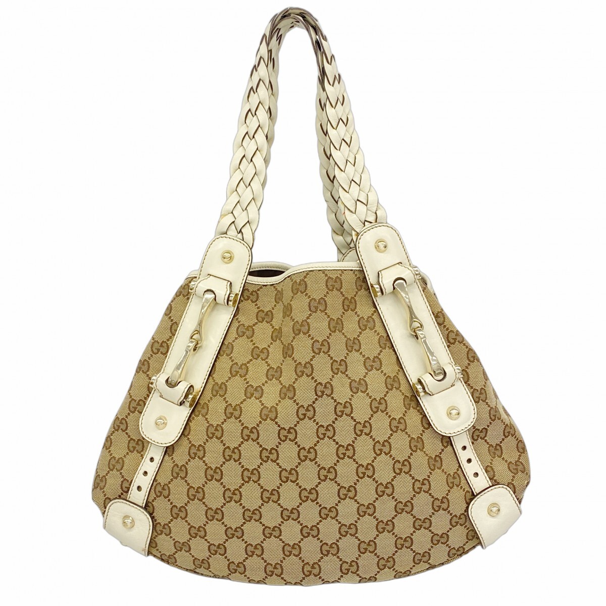 ★最終価格【5mc3122】グッチ トートバッグ GGキャンバス 162900 キャンバス ブラウン アイボリー シャンパンゴールド金具拍卖