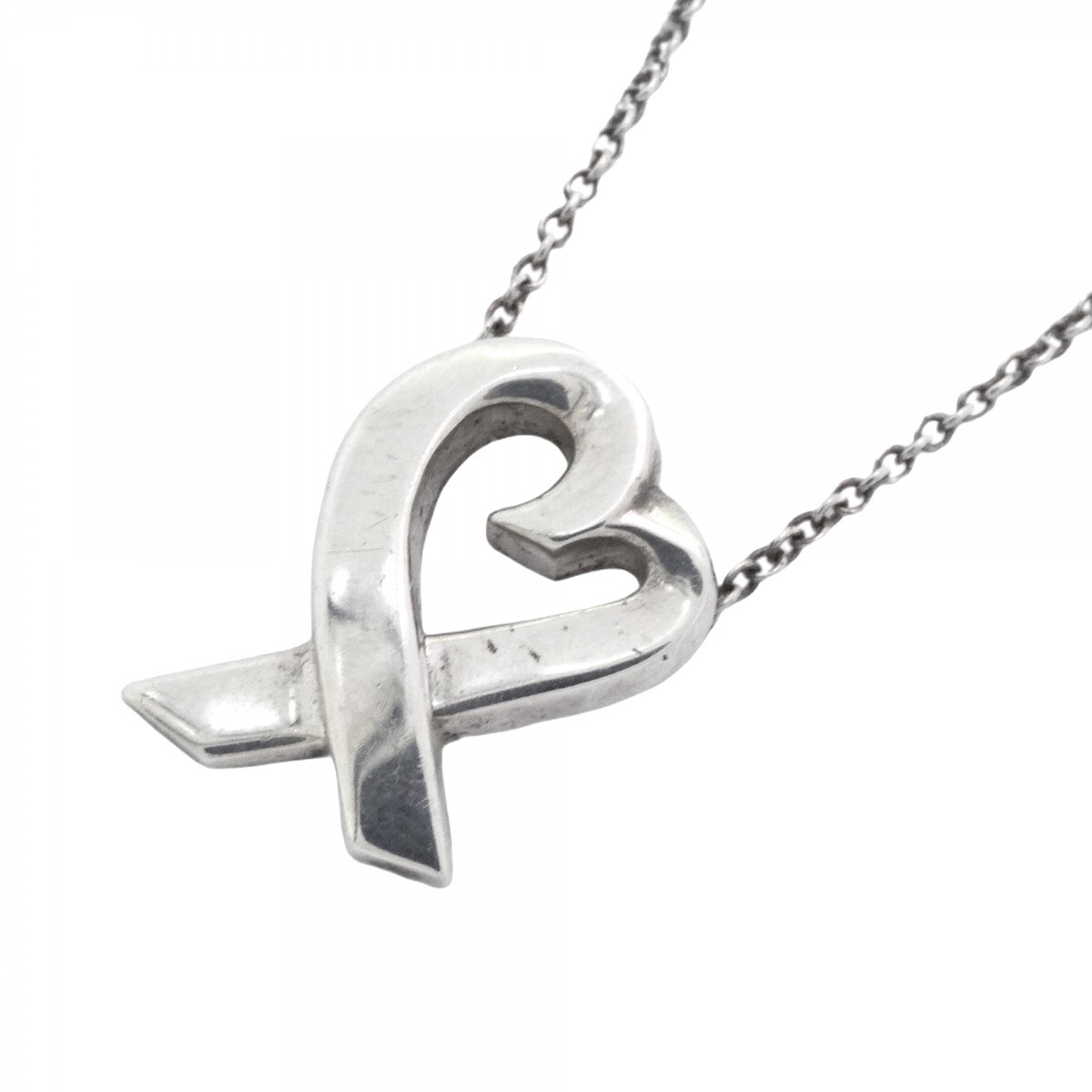 【5jmb0755】ティファニー ネックレス ラビングハート シルバー925【中古】レディース拍卖