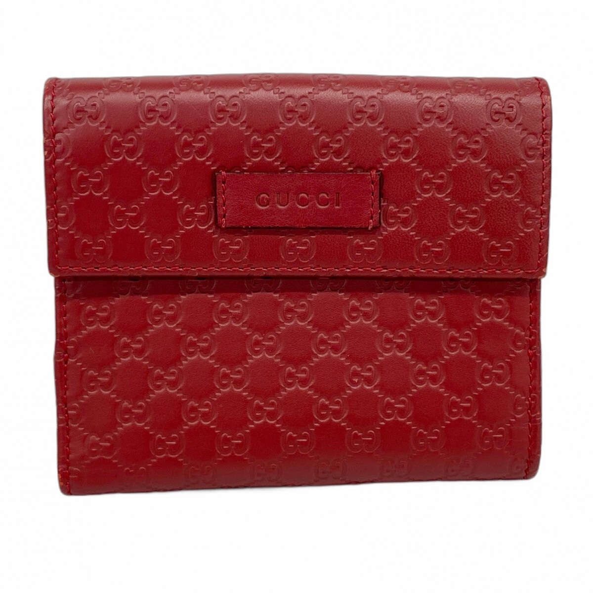 【5ob0462】グッチ 財布 グッチシマ 464916 レザー レッド ゴールド金具【中古】レディース拍卖