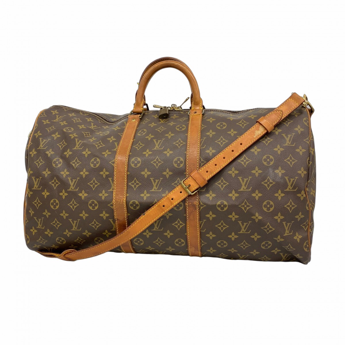 【5ob0755】ルイヴィトン ボストンバッグ モノグラム キーポルバンドリエール55 M41414 ブラウン【中古】メンズ レディース ユニセックス拍卖