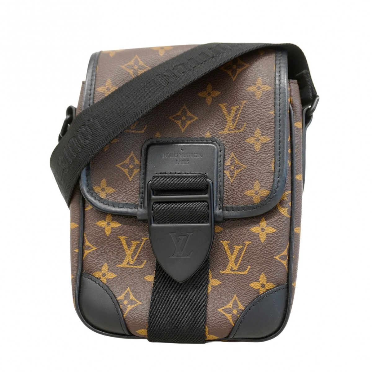 ★最終価格★SALE【5mc3496-h】ルイヴィトン ショルダーバッグ モノグラム・マカサー アーチー メッセンジャー M46442 ブラウン ブラック拍卖