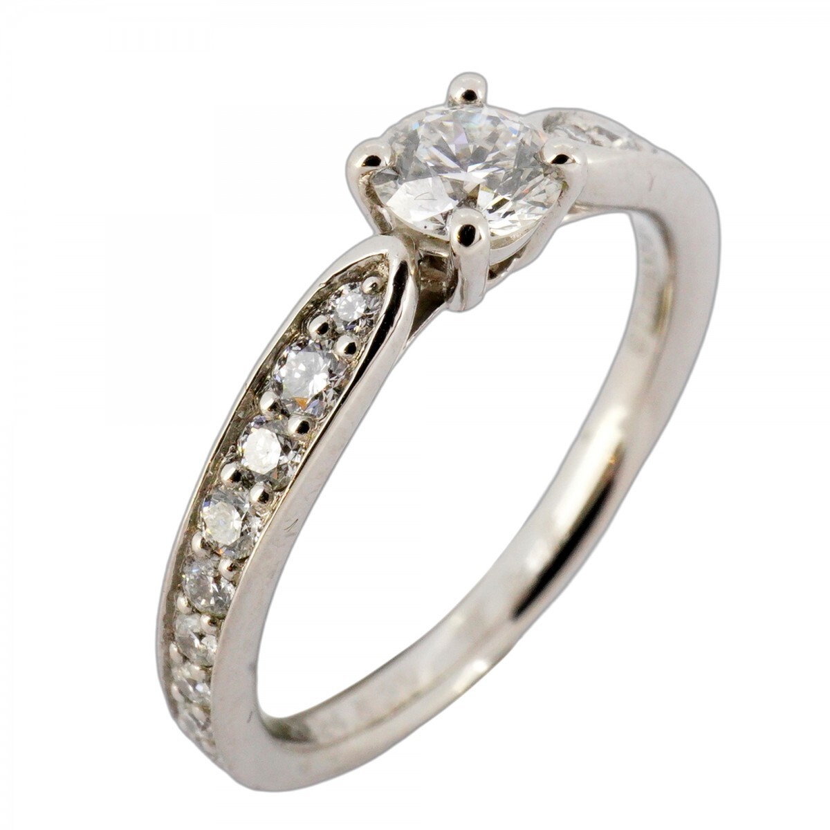 【5jmb0761】ティファニー リング ハーモニー Pt950 プラチナ ダイヤモンド 0.24ct 5.5号【中古】レディース拍卖