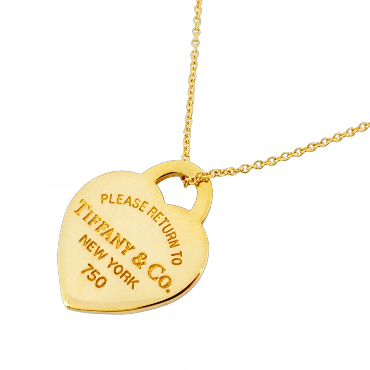 【5jmb0767】ティファニー ネックレス リターントゥハート K18YG イエローゴールド【中古】レディース拍卖