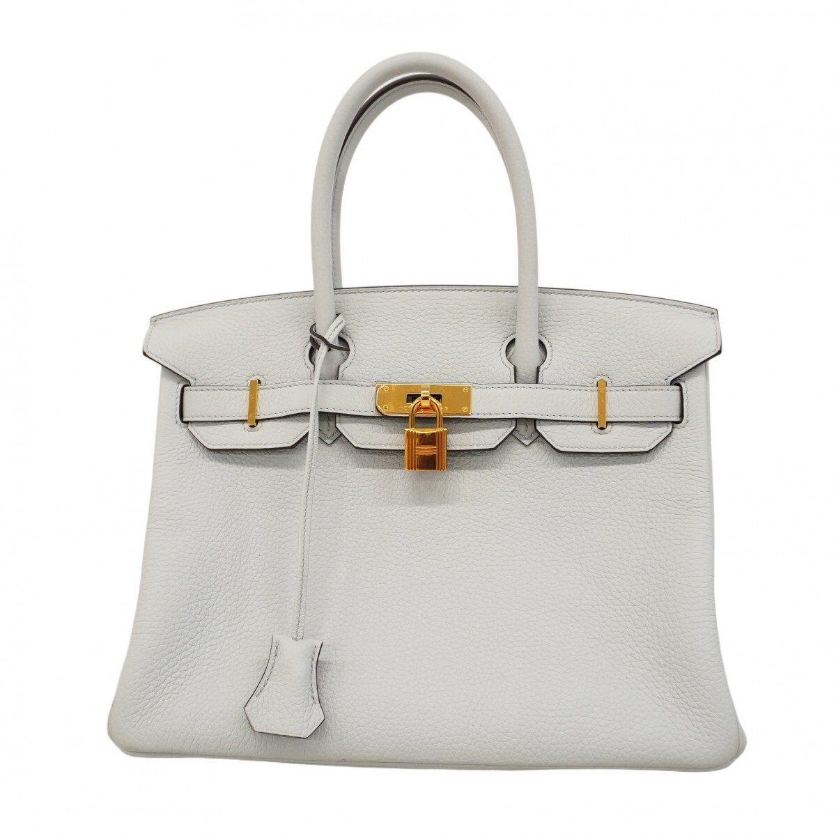 【5ob0442-g-h】エルメス ハンドバッグ バーキン30 トゴ ブルーペール ゴールド金具 Z刻印【中古】レディース拍卖