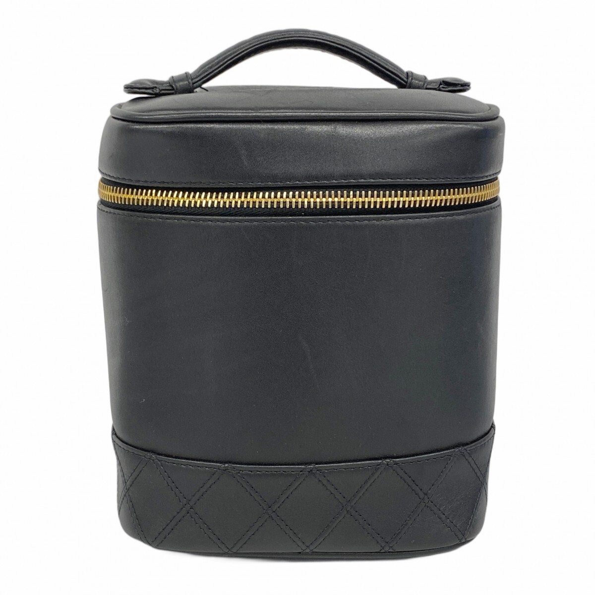 【5ob0941-h】シャネル バニティバッグ ビコローレ ラムスキン ブラック ゴールド金具【中古】レディース拍卖