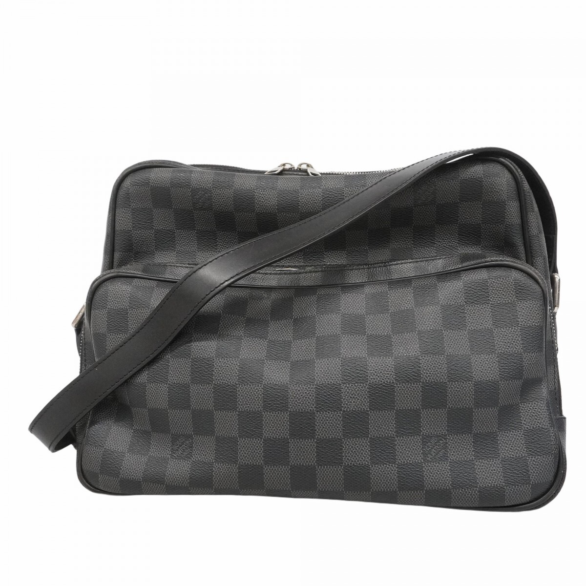 【5ob1085】ルイヴィトン ショルダーバッグ ダミエ・グラフィット イオ N45252 ブラック グレー【中古】メンズ拍卖
