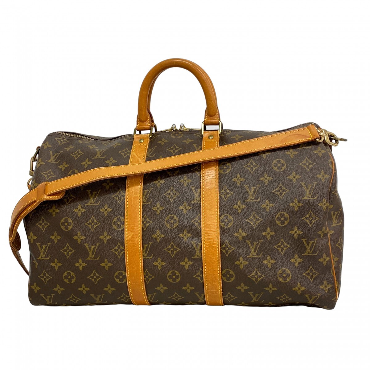 ★最終価格【5mc3663】ルイヴィトン ボストンバッグ モノグラム キーポルバンドリエール45 M41418 ブラウン拍卖