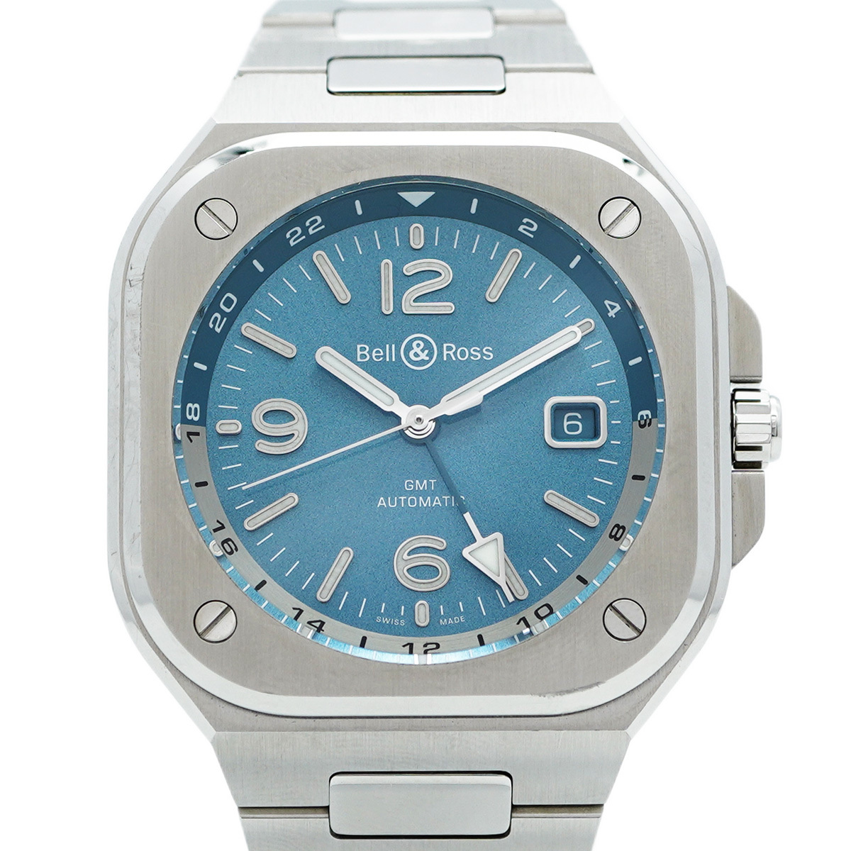 ★最終価格★SALE【5wwm0255】ベル&ロス BR05-G-PB-ST/SST BR05G-PB-ST/SST 青文字盤【中古】腕時計 メンズ拍卖