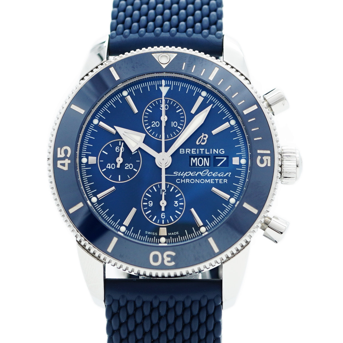 ★最終価格★SALE【5wwm0272】ブライトリング スーパーオーシャン ヘリテージ クロノグラフ 44 A13313 青文字盤【中古】腕時計 メンズ拍卖
