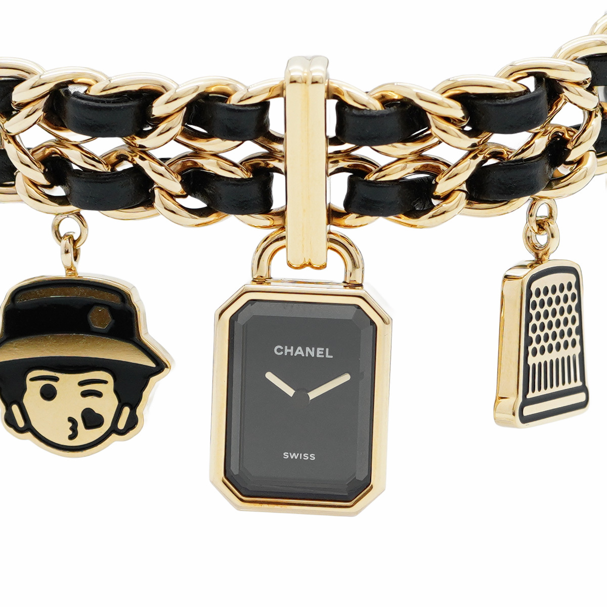 ★最終価格★SALE【5wwm0270】シャネル プルミエールチャームクチュール H9859 黒文字盤【中古】腕時計 レディース拍卖