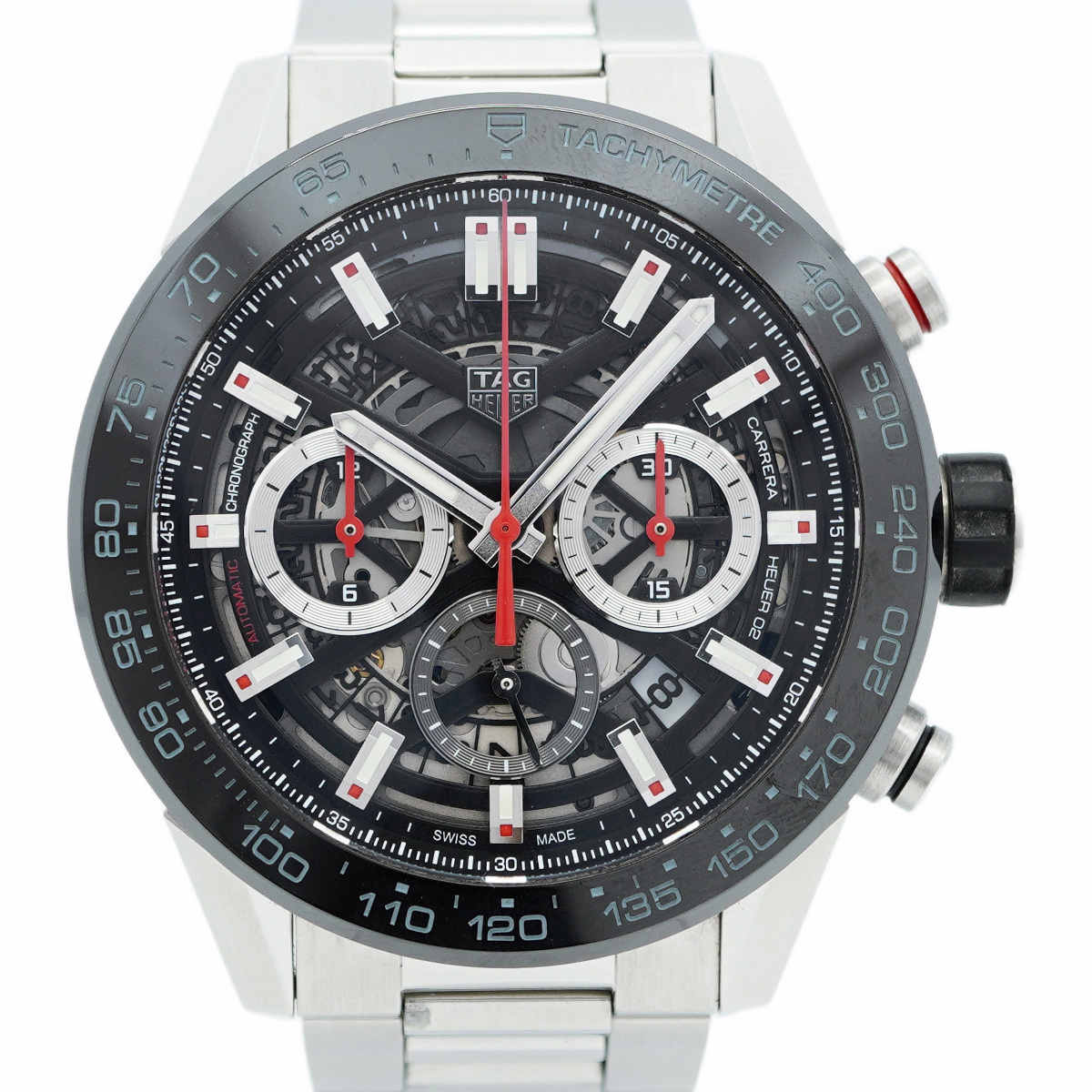 ★最終価格★SALE【5wwm0250】タグホイヤー カレラ CBG2A10 スケルトン文字盤【中古】腕時計 メンズ拍卖