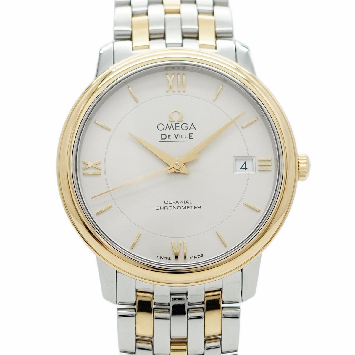 ★SALE【5wwm0356】オメガ デ・ヴィル 424.20.37.20.02.001 シルバー文字盤【中古】腕時計 メンズ拍卖