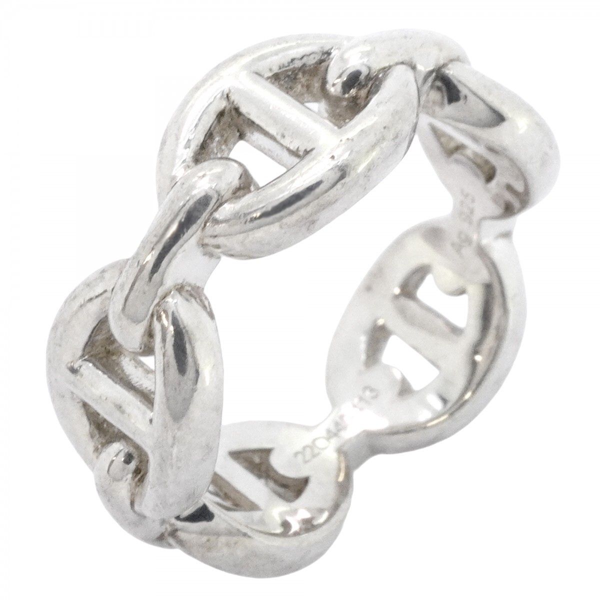 【5jmb0810】エルメス リング アンシェネ シェーヌダンクル シルバー925 #49【中古】レディース拍卖