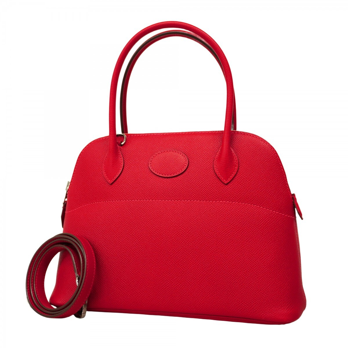 【5ob0979-h】エルメス ハンドバッグ ボリード27 ヴォーエプソン ルージュヴィフ シルバー金具 T刻印【中古】レディース拍卖