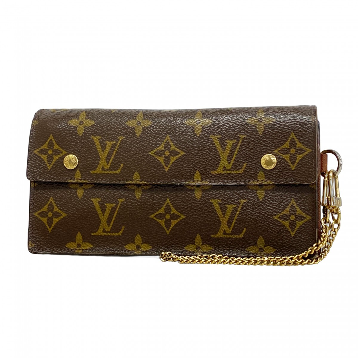 【5ob1202】ルイヴィトン 長財布 モノグラム ポルトフォイユアコルディオン M58008 ブラウン【中古】メンズ レディース ユニセックス拍卖