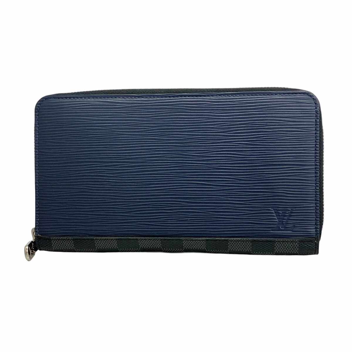 【5ob1288】ルイヴィトン 長財布 ダミエ・グラフィット エピ ジッピーオーガナイザーNM M68227 ネイビー ブラック【中古】メンズ拍卖