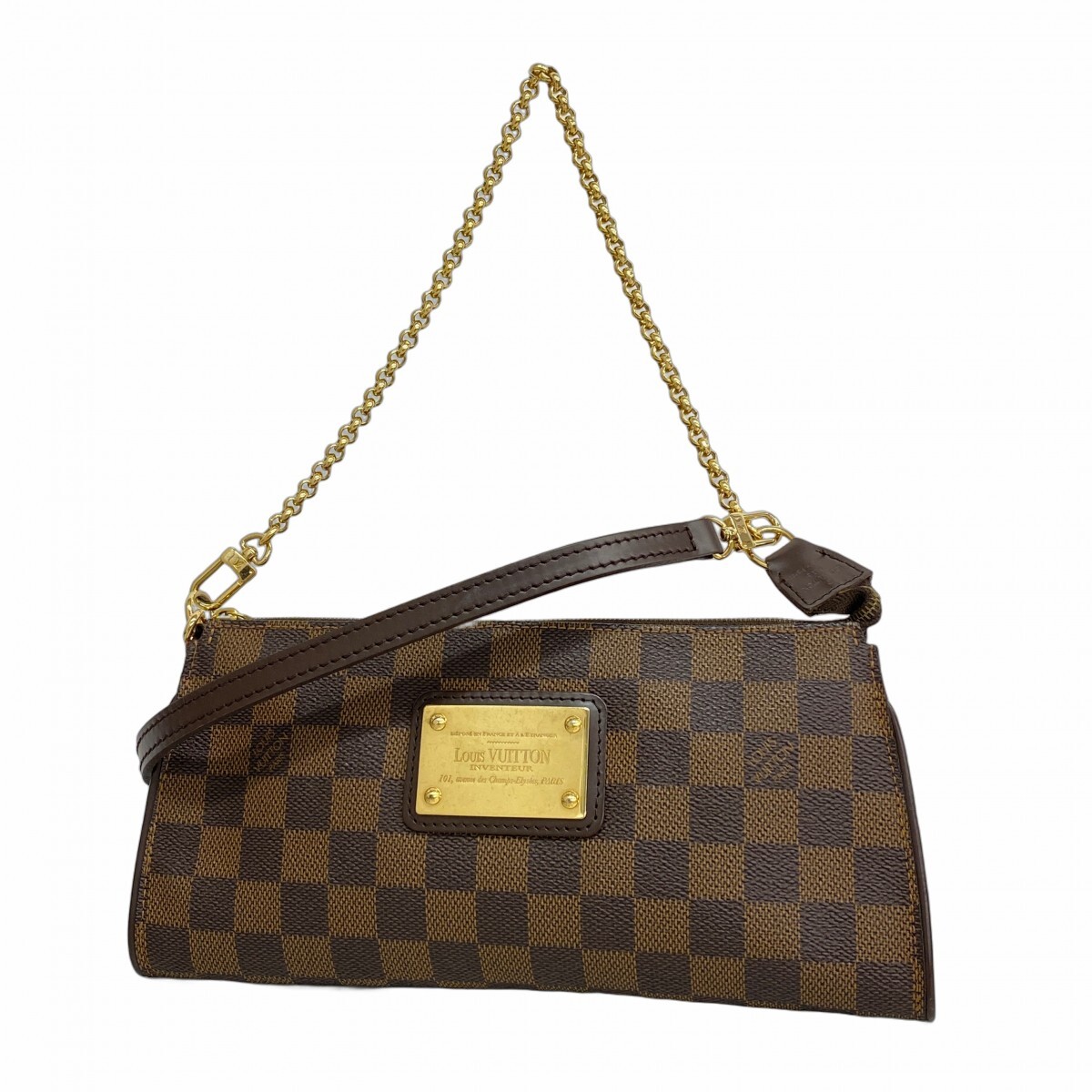 【5ob1337】ルイヴィトン ハンドバッグ ダミエ エヴァ N55213 エベヌ 2wayバッグ【中古】レディース拍卖