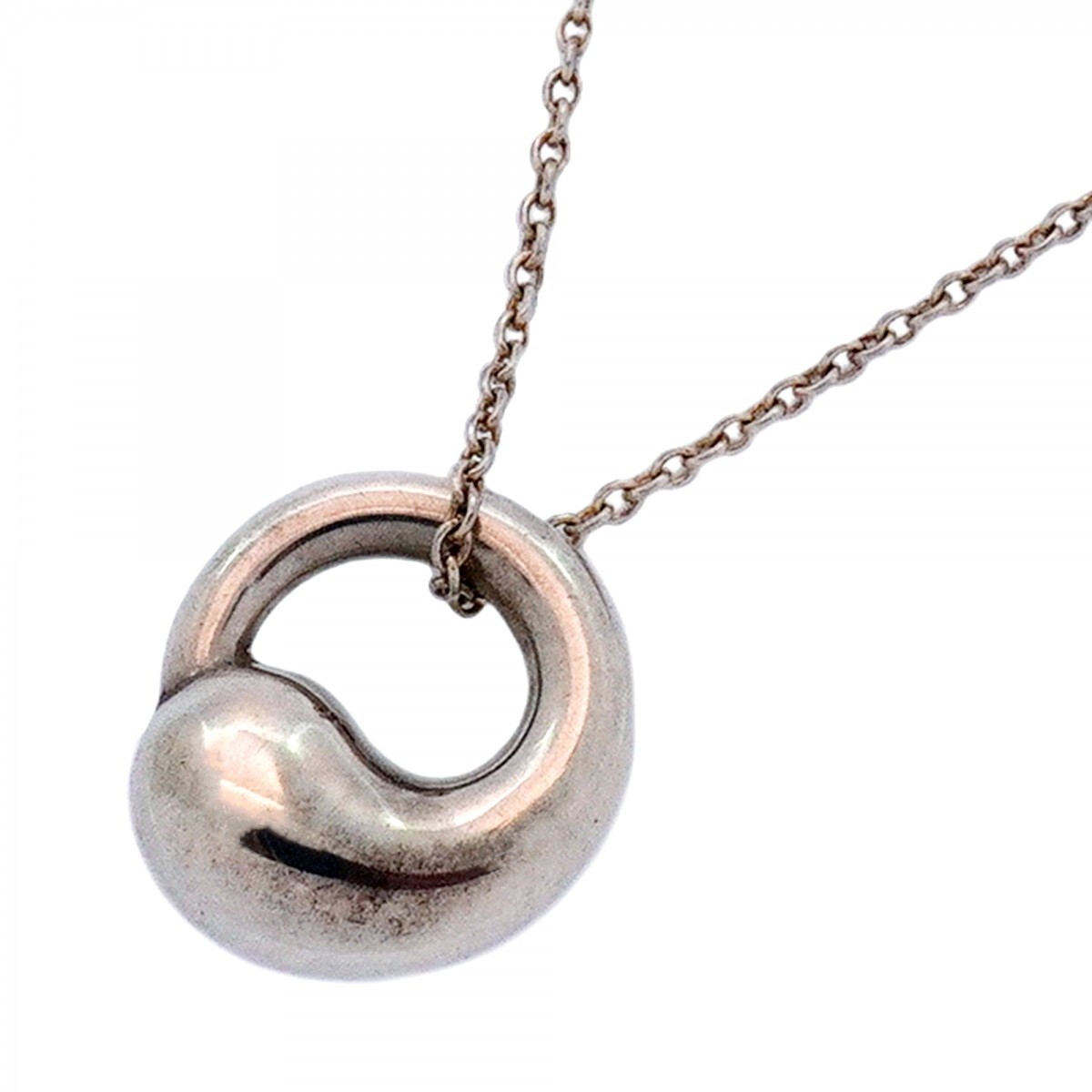 【5jmb0912】ティファニー ネックレス エターナルサークル シルバー925【中古】レディース拍卖