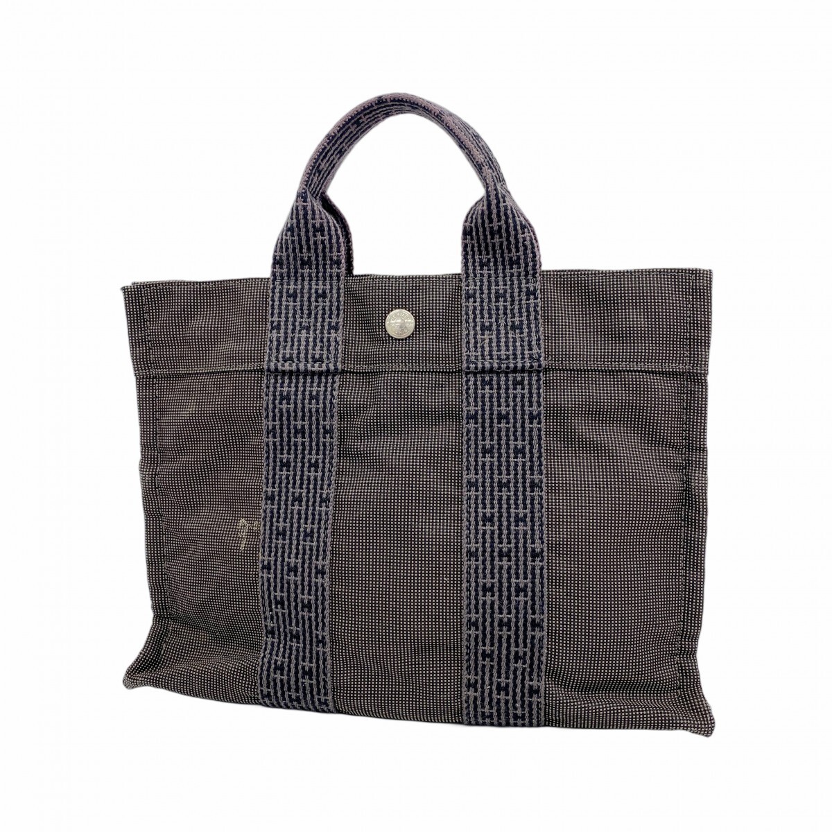 ★SALE【5me6003】エルメス ハンドバッグ エールラインPM キャンバス グレー シルバー金具【中古】レディース拍卖