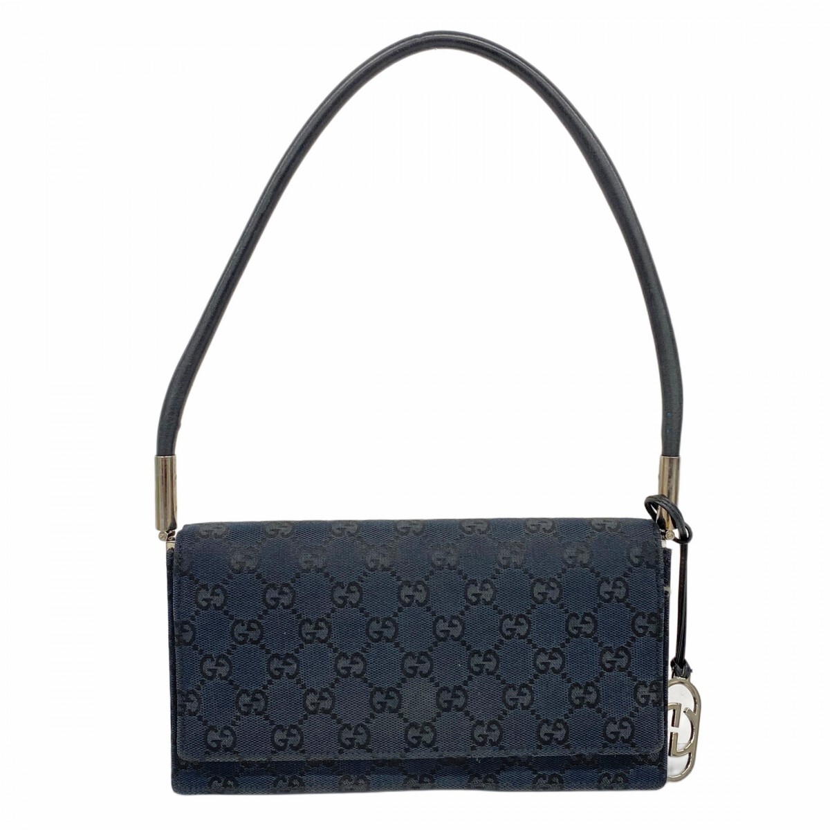 【5oc2426】グッチ ショルダーバッグ GGキャンバス 001 3815 キャンバス ブラック シルバー金具【中古】レディース拍卖