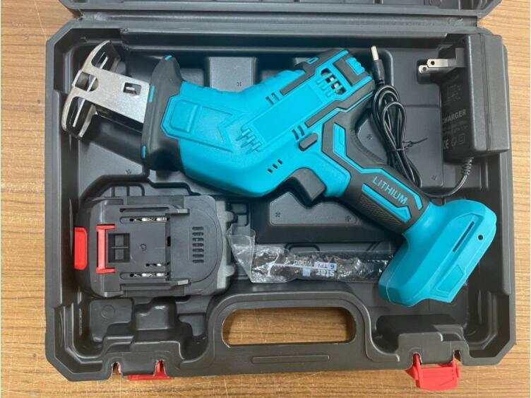 1円 のこぎり 電動のこぎり 充電式 レシプロソー 替刃4付き ストローク 切断 マキタ 併用 コードレス チェンソー 電池1個 充電器1個拍卖