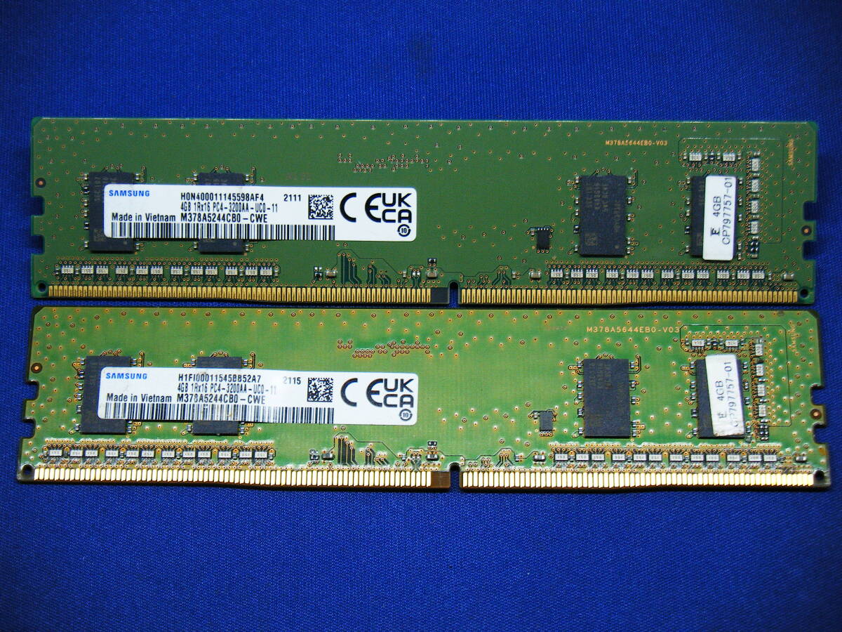 SAMSUNG【PC4-3200AA 4GB】デスクトップ用メモリ 2枚セット 計8GB (霜30)拍卖