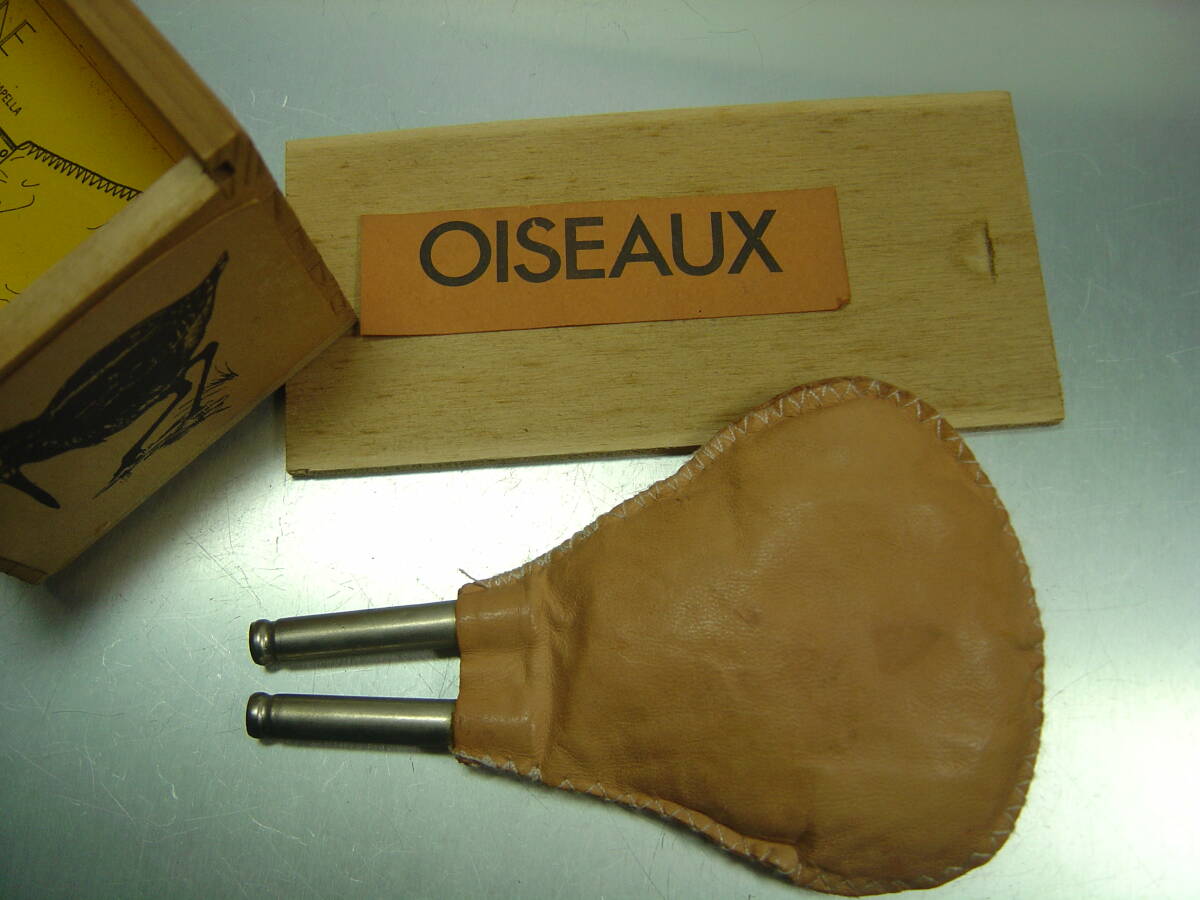 フランス製 鳥笛 バードコール ハマシギ用 皮袋ダブルホイッスル式【中古 希少品】拍卖