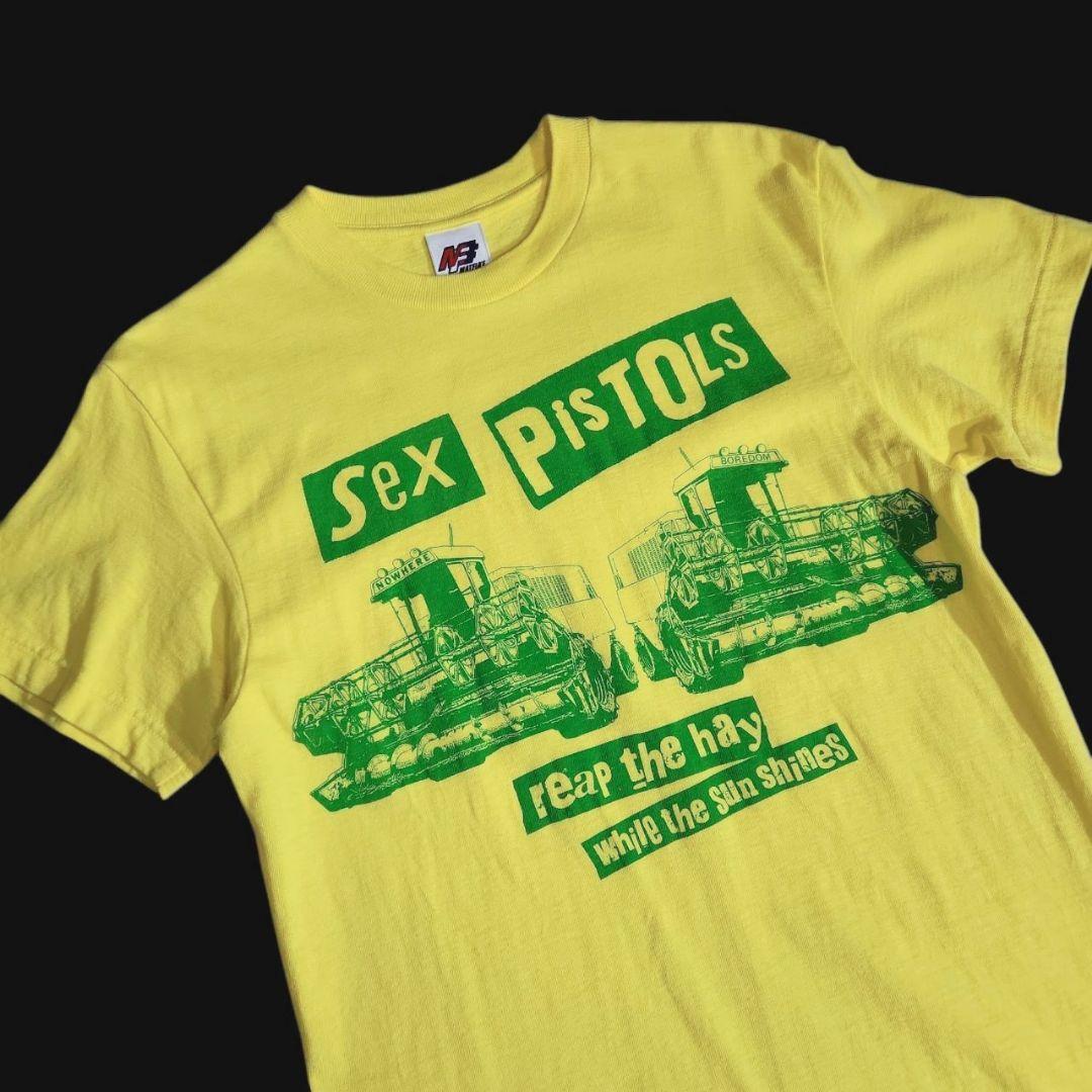 SEX PISTOLS 2008 Combine Harvester 黄色 レモンイエロー&緑グリーン セックス・ピストルズ パンク・ロック バンドTシャツ 68441拍卖